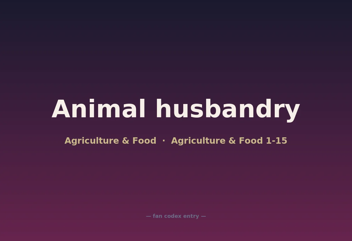 Animal husbandry