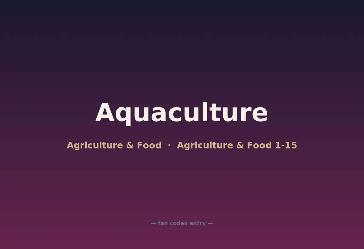 Aquaculture
